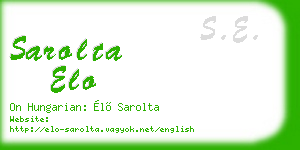 sarolta elo business card