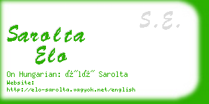 sarolta elo business card